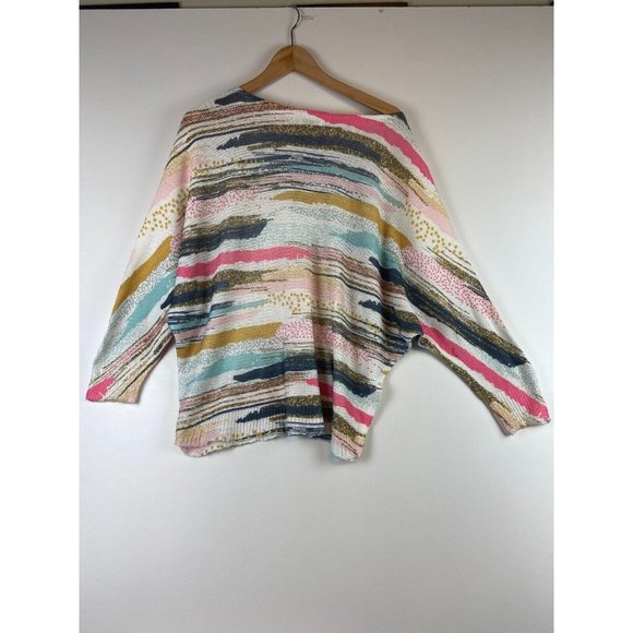 Anna Melani Women's Pastel Watercolour Dolman Knit Sweater Size Large - Picture 7 of 7